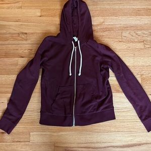 Zip up hoodie.